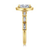 Delphe - 14K Yellow Gold Oval Diamond Engagement Ring - 0.4 ct