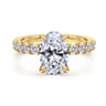 Stasia - 14K Yellow Gold Oval Diamond Engagement Ring - 1 ct