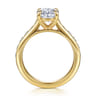 Olya - 14K Yellow Gold Oval Diamond Engagement Ring - 0.75 ct