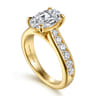 Olya - 14K Yellow Gold Oval Diamond Engagement Ring - 0.75 ct