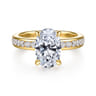 Coralie - 14K Yellow Gold Oval Diamond Engagement Ring - 0.5 ct
