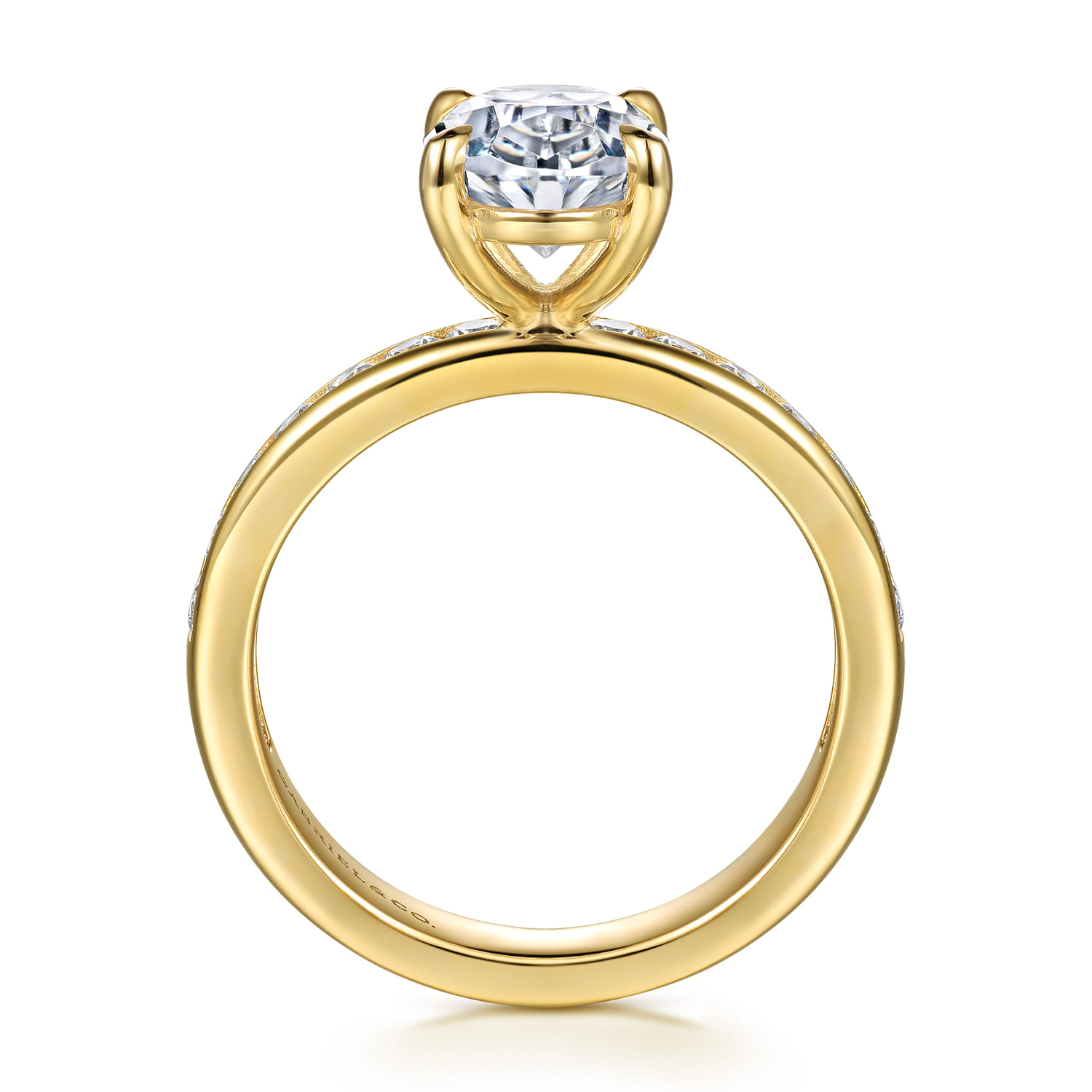 Coralie - 14K Yellow Gold Oval Diamond Engagement Ring - 0.5 ct - Shot 2