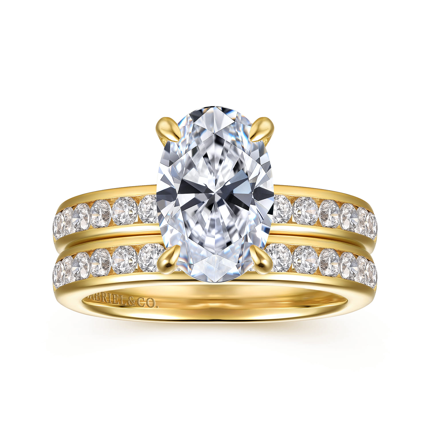 Coralie - 14K Yellow Gold Oval Diamond Engagement Ring - 0.5 ct - Shot 4