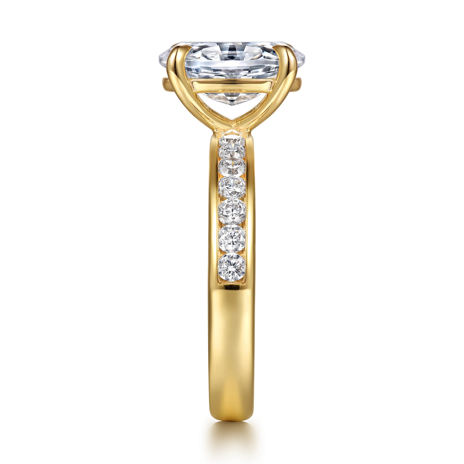 Coralie - 14K Yellow Gold Oval Diamond Engagement Ring - 0.5 ct - Shot 5