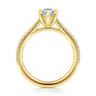 Abbie - 14K Yellow Gold Pear Shape Diamond Engagement Ring - 0.21 ct