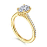 Abbie - 14K Yellow Gold Pear Shape Diamond Engagement Ring - 0.21 ct
