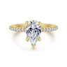Franka - 14K Yellow Gold Pear Shape Diamond Engagement Ring - 0.3 ct