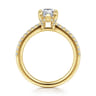 Franka - 14K Yellow Gold Pear Shape Diamond Engagement Ring - 0.3 ct