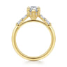 Eva - 14K Yellow Gold Pear Shape Diamond Engagement Ring - 0.3 ct
