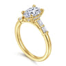 Eva - 14K Yellow Gold Pear Shape Diamond Engagement Ring - 0.3 ct