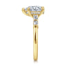 Eva - 14K Yellow Gold Pear Shape Diamond Engagement Ring - 0.3 ct