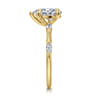 Marline - 14K Yellow Gold Pear Shape Diamond Engagement Ring - 0.17 ct