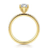 Twain - 14K Yellow Gold Pear Shape Diamond Engagement Ring - 0.2 ct