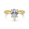 Carroline - 14K Yellow Gold Pear Shape Diamond Engagement Ring - 0.13 ct