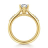 Carroline - 14K Yellow Gold Pear Shape Diamond Engagement Ring - 0.13 ct