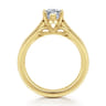 Favola - 14K Yellow Gold Pear Shape Lotus Diamond Engagement Ring - 0.25 ct