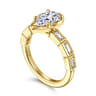 Delphe - 14K Yellow Gold Pear Shape Diamond Engagement Ring - 0.4 ct