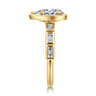 Delphe - 14K Yellow Gold Pear Shape Diamond Engagement Ring - 0.4 ct