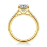 Abbie - 14K Yellow Gold Princess Cut Diamond Engagement Ring - 0.21 ct