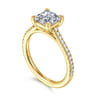 Abbie - 14K Yellow Gold Princess Cut Diamond Engagement Ring - 0.21 ct