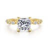 Lanna - 14K Yellow Gold Princess Cut Diamond Engagement Ring - 0.25 ct