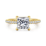 Franka - 14K Yellow Gold Princess Cut Diamond Engagement Ring - 0.3 ct