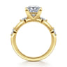 Marline - 14K Yellow Gold Princess Cut Diamond Engagement Ring - 0.17 ct