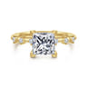 Joplin - 14K Yellow Gold Princess Cut Diamond Engagement Ring - 0.15 ct