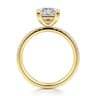 Twain - 14K Yellow Gold Princess Cut Diamond Engagement Ring - 0.2 ct