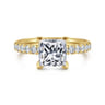 Winslow - 14K Yellow Gold Princess Cut Diamond Engagement Ring - 0.35 ct