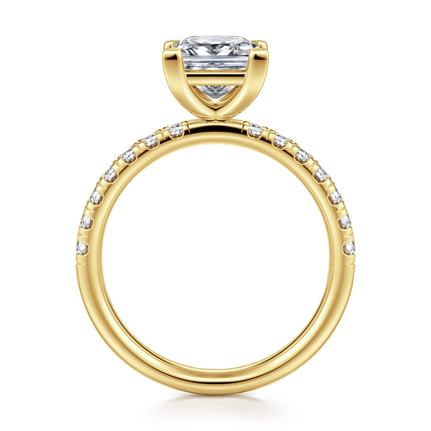 Winslow - 14K Yellow Gold Princess Cut Diamond Engagement Ring - 0.35 ct - Shot 2