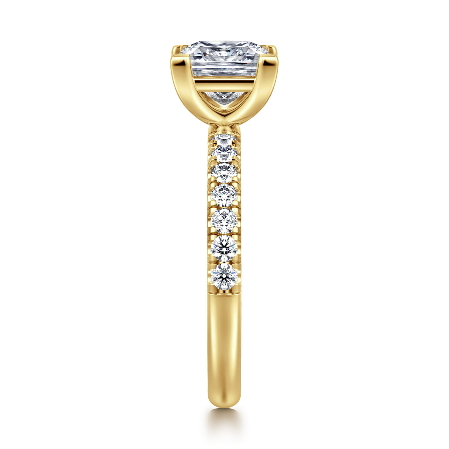 Winslow - 14K Yellow Gold Princess Cut Diamond Engagement Ring - 0.35 ct - Shot 4