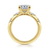 Carinna - 14K Yellow Gold Princess Cut Diamond Engagement Ring - 0.23 ct