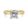 Carroline - 14K Yellow Gold Princess Cut Diamond Engagement Ring - 0.14 ct