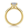 Carroline - 14K Yellow Gold Princess Cut Diamond Engagement Ring - 0.14 ct