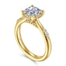 Carroline - 14K Yellow Gold Princess Cut Diamond Engagement Ring - 0.14 ct