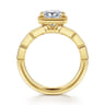 Delphe - 14K Yellow Gold Princess Cut Diamond Engagement Ring - 0.4 ct