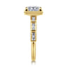 Delphe - 14K Yellow Gold Princess Cut Diamond Engagement Ring - 0.4 ct