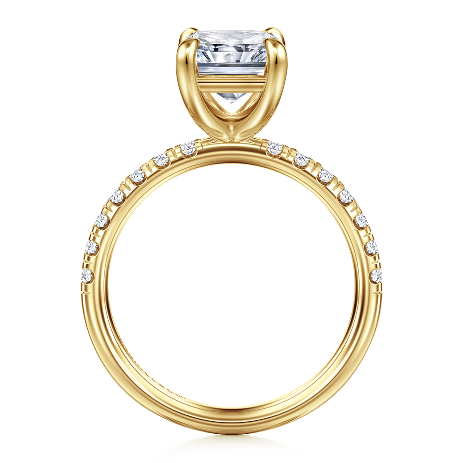 Winslow - 14K Yellow Gold Radiant Cut Diamond Engagement Ring - 0.35 ct - Shot 2