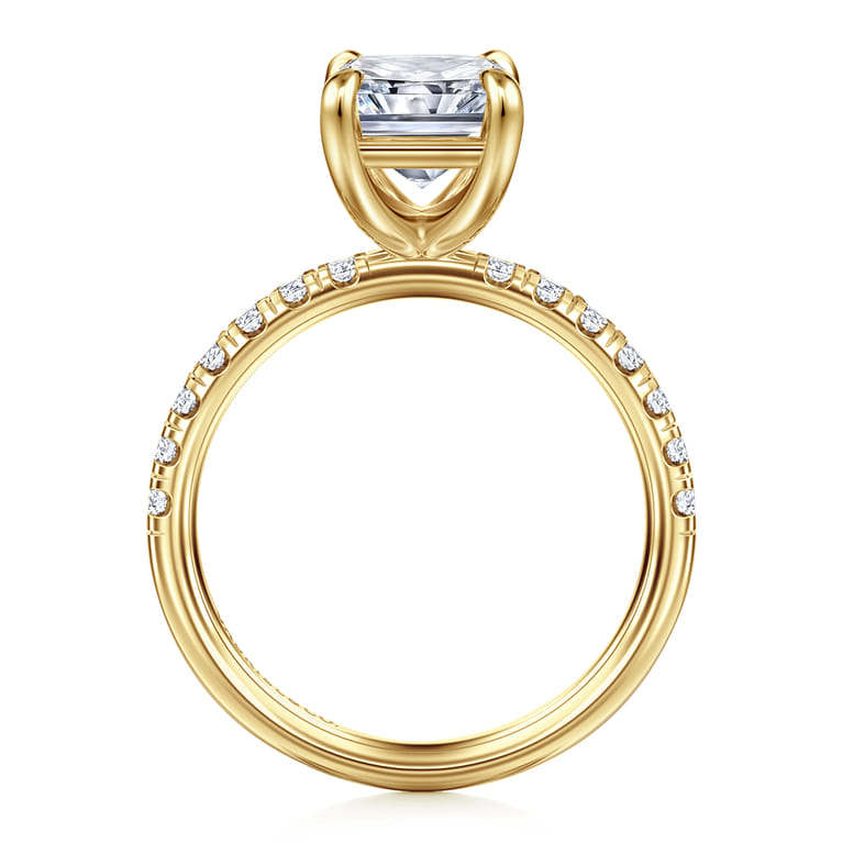 Winslow - 14K Yellow Gold Radiant Cut Diamond Engagement Ring - 0.35 ct - Shot 2