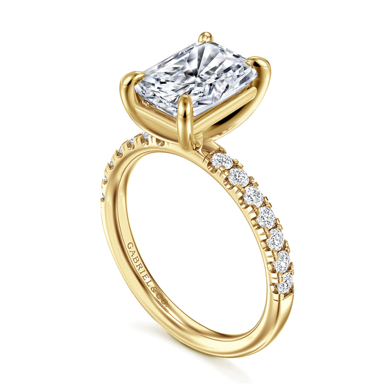 Winslow - 14K Yellow Gold Radiant Cut Diamond Engagement Ring - 0.35 ct - Shot 3