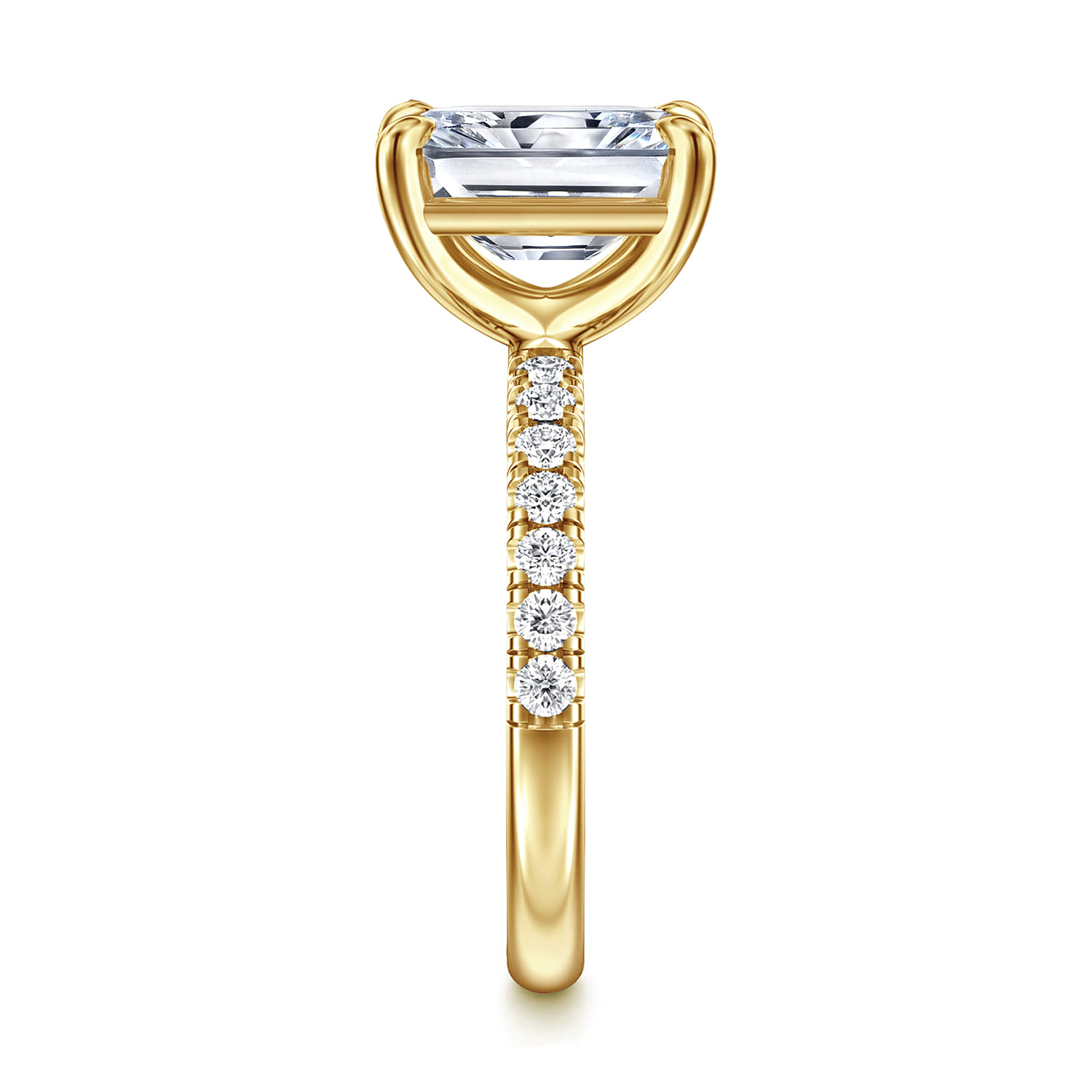 Winslow - 14K Yellow Gold Radiant Cut Diamond Engagement Ring - 0.35 ct - Shot 4