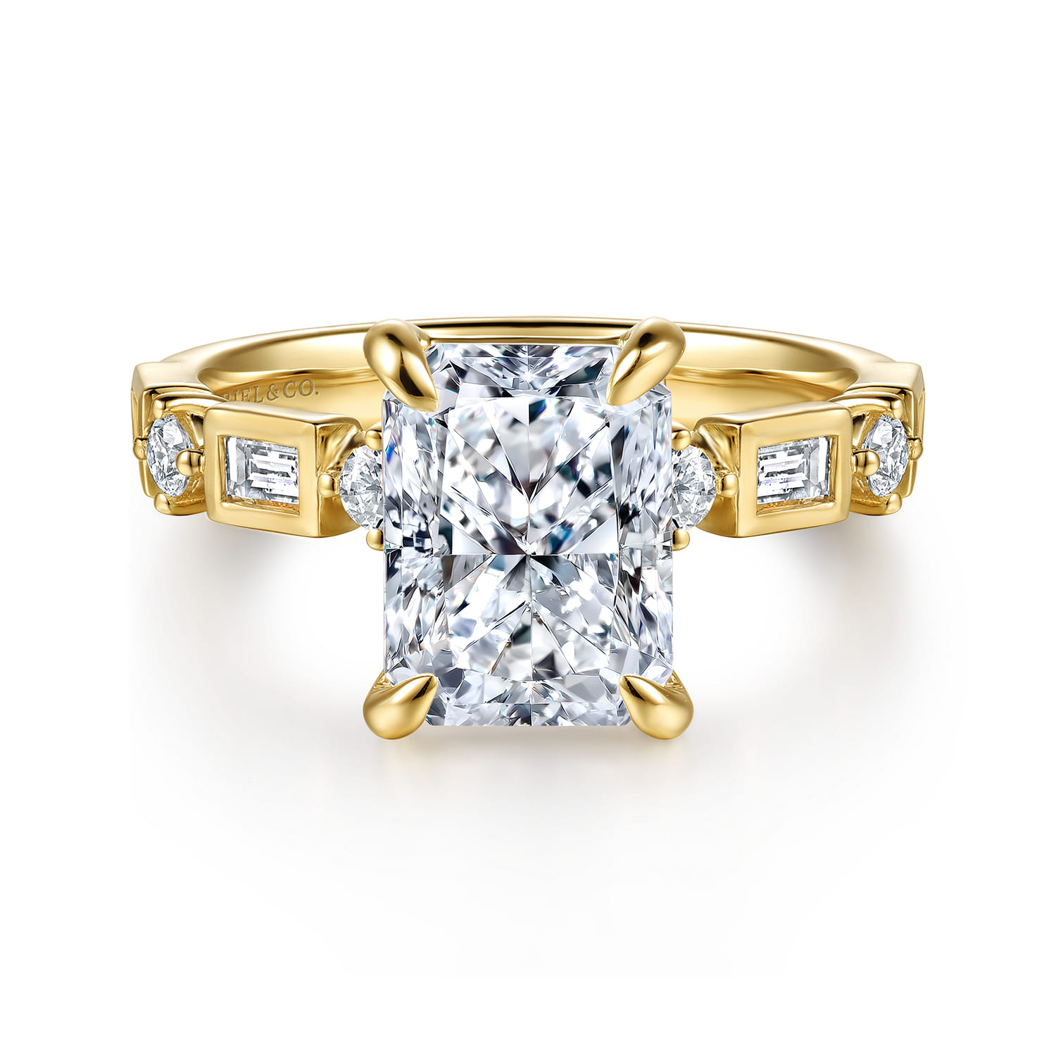 Cabana - 14K Yellow Gold Radiant Cut Diamond Engagement Ring - 0.5 ct - Shot 1