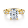 Cabana - 14K Yellow Gold Radiant Cut Diamond Engagement Ring - 0.5 ct