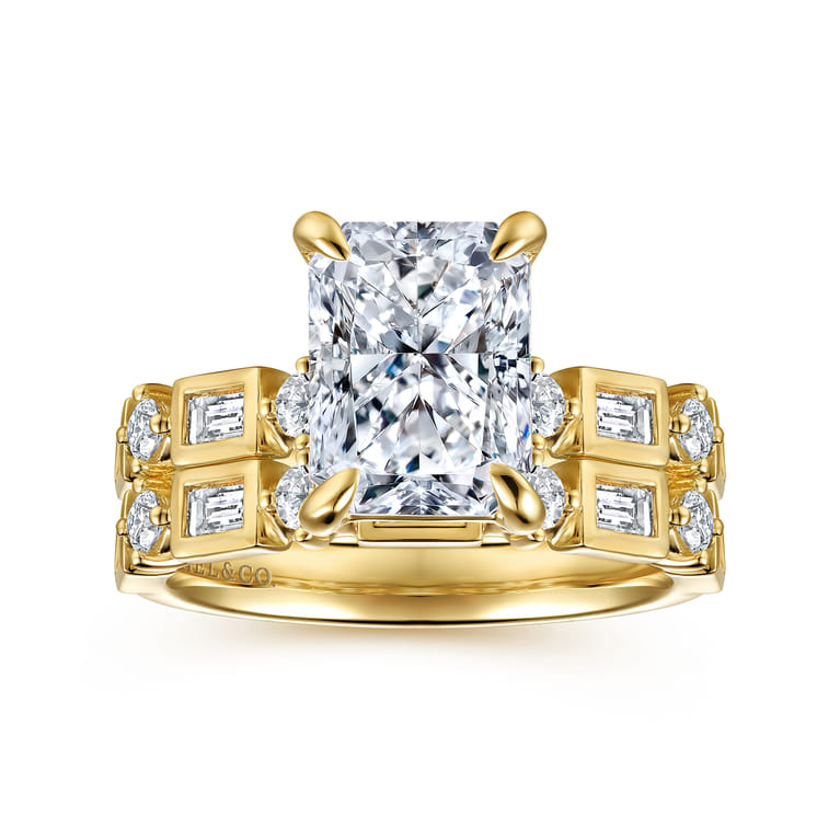 Cabana - 14K Yellow Gold Radiant Cut Diamond Engagement Ring - 0.5 ct - Shot 4