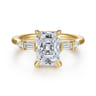 Cody - 14K Yellow Gold Radiant Cut Five Stone Diamond Engagement Ring - 0.25 ct