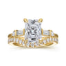 Cody - 14K Yellow Gold Radiant Cut Five Stone Diamond Engagement Ring - 0.25 ct