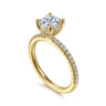 Serenity - 14K Yellow Gold Round Diamond Engagement Ring - 0.27 ct