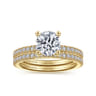 Serenity - 14K Yellow Gold Round Diamond Engagement Ring - 0.27 ct