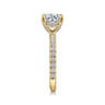Amira - 14K Yellow Gold Round Diamond Engagement Ring - 0.52 ct